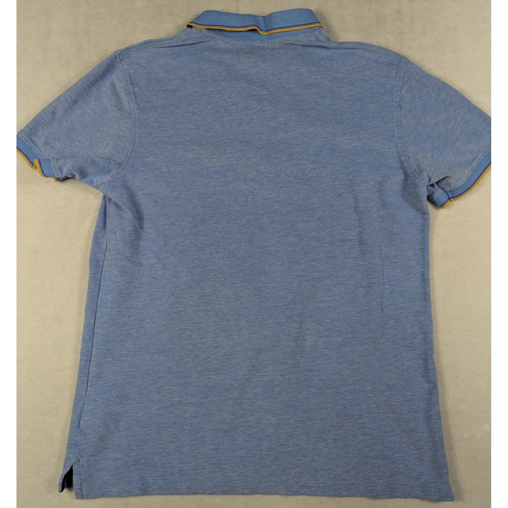 Purificacion Garcia Blue Cotton Pique Polo Shirt Multi Color Square Logo Large - Picture 3 of 7